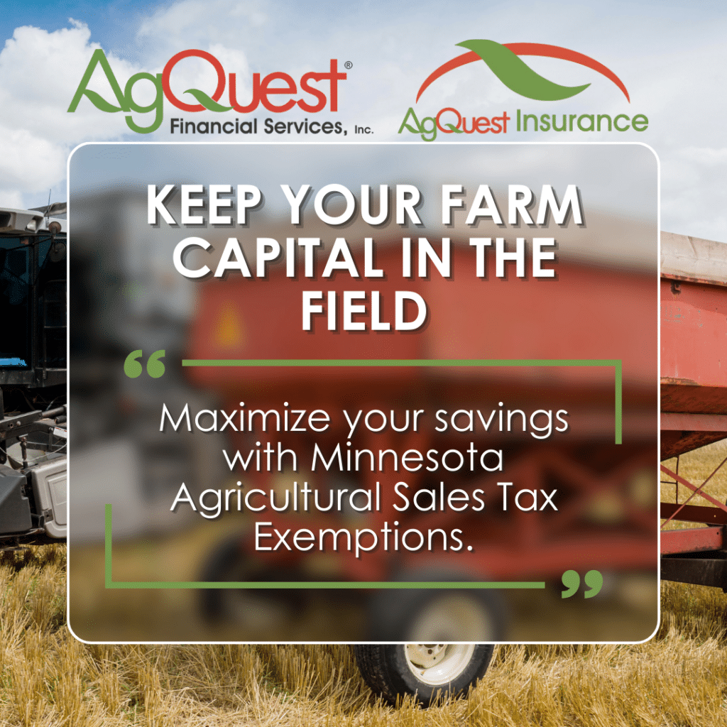 Minnesota Agricultural Sales Tax Exemptions can reduce costs on equipment, inputs, and utilities when purchases are planned correctly.