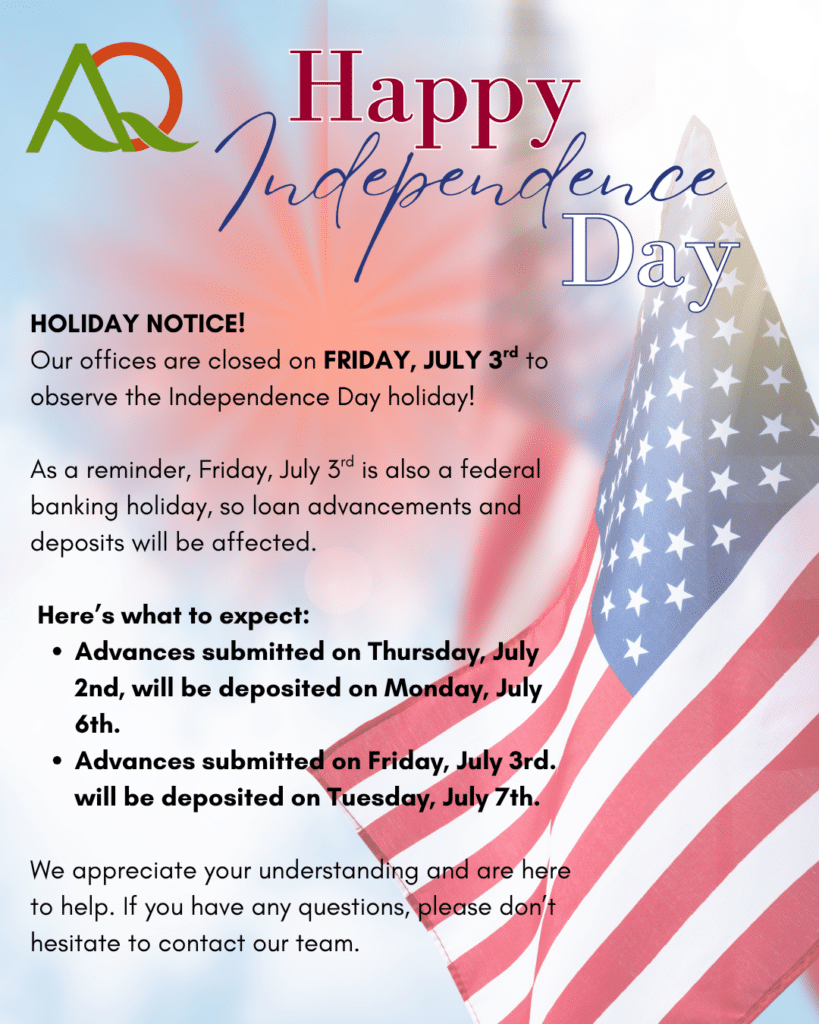 4th of July Notice